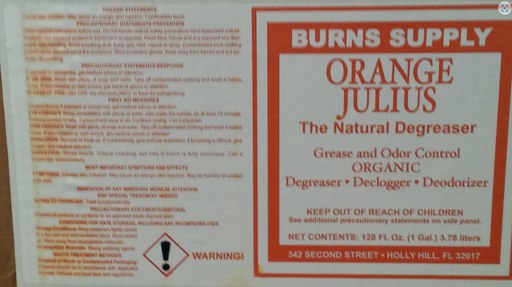 [1BUR617-4] Orange Julius Clear gal